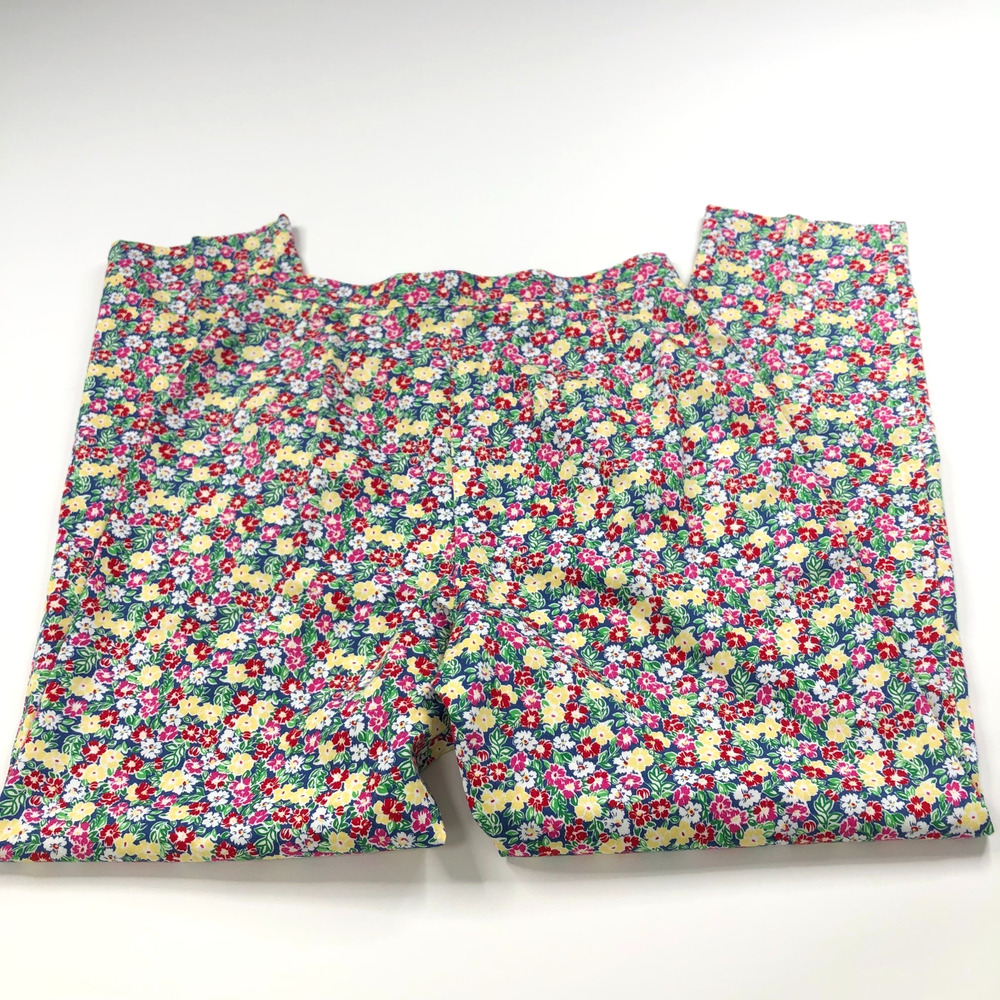 Talbots Vintage VTG 12 (Fit 30W 30L) High Rise Tapered Trouser Pants Floral MINT